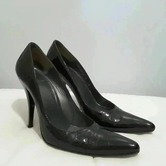 Stuart Weitzman Stiletto Black leather Pumps - Picture 2 of 7